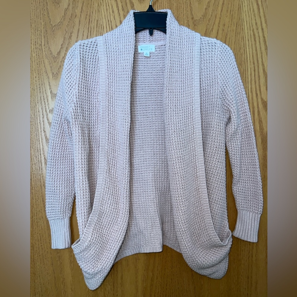Market & Spruce: Blush Pink Open-Front Knit Cardigan size XS